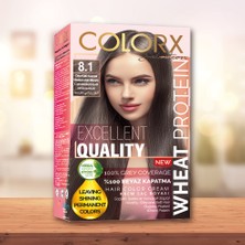 Colorx Set Saç Boyası-8.1-Orta Küllü Kumral