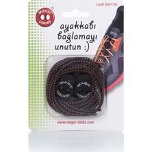 Magic Locks Akıllı Bağcık Yuvarlak- KAHVERENGI-8A1