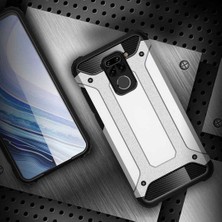 Case 4U Xiaomi Redmi Note 9 Kılıf Military Armor Çift Katmanlı Crash Silikon Kılıf Mavi