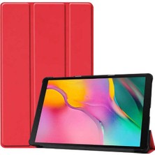 Case 4U Apple iPad 7/8. Nesil Kılıf 10.2" Smart Cover Katlanabilir Standlı Tablet Akıllı Kapak Kırmızı