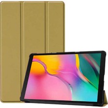 Case 4U Apple iPad 7/8. Nesil Kılıf 10.2" Smart Cover Katlanabilir Standlı Tablet Akıllı Kapak Altın