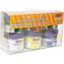 Artebella Allegro Rölyef Pasta 50 cc 6'lı Set-1 RPAL0001