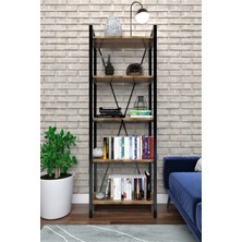 Evdesa Ares Metal Kitaplık Dekoratif Raf 180X60 cm