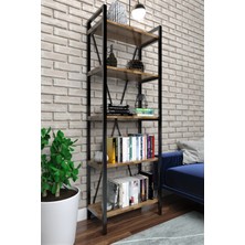 Evdesa Ares Metal Kitaplık Dekoratif Raf 180X60 cm