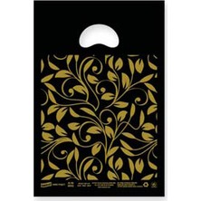 Koroplast Siyah-Altın Desenli Mini Hışır Poşet 13 Mic 22 x 33 cm 100'LU