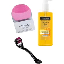 Neutrogena Cilt Temizleme Jeli + Forever Cilt Temizleme&masaj Aleti+ Derma Roller & Skin Care Set