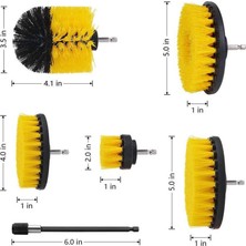 Pars Matkap Uyumlu Uzatma Aparatlı Temizleme Fırça Seti 5'li