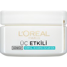 L'Oréal Paris 3 Etkili Günlük Bakım Kremi Normal Ve Karma Ciltler 50ml