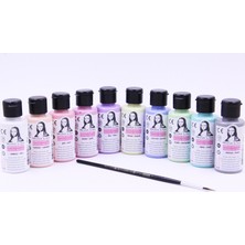 Monalisa Chalky Akrilik 40ML Pastel Renkler Set 10 Renk + Fırça