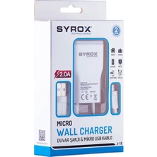 Syrox Şarj Aleti Micro USB 2 Amper Hızlı Şarj