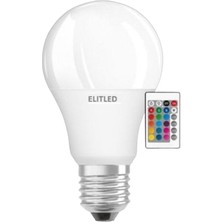 Elitled Renk Değiştiren - LED Ampul - 9W Rgb - Uzaktan Kumandalı LED Ampul