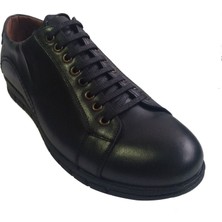 Imershoes Hakiki Deri Bağcıklı Erkek Ayakkabı Siyah Büyük Numara 45-46-47-48-49