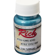 Rich Metalik Kumaş Boyası 50 cc Turkuaz 3144