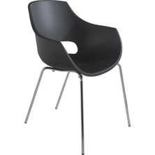 Papatya Opal Pro Koltuk Antrasit Krom Ayaklı