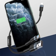 Baseus Cafule 2in1 Type C PD,Hızlı Şarj+Apple iPhone Uyumlu Hızlı USB Şarj Kablosu CATKLF-ELG1