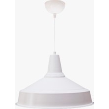 Bamyum Beyaz Asaletli Tekli Avize Retro Sarkıt Lamba Pastane Cafe Oturma Odası Salon Hol Avizeleri