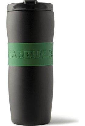 Starbucks® Klasik Seri Termos - Mat Yeşil - Siyah Renkli 355 ml