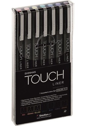 Shinhan Touch Liner 7 Renk Kalem 0.1 mm