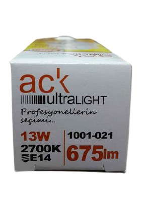 Ack 13W Tasarruflu Ampül - E14 Gün Işığı
