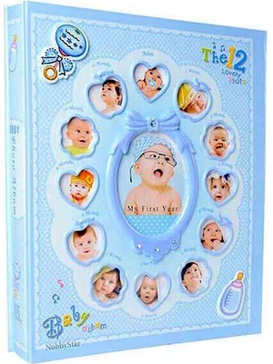 Gökkuşağı 10X15 cm 240'LIK Bebek  Fotoğraf  Albümü Mavi