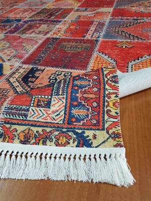 Prizma 6004 Kilim Desen Kaydırmaz Halı 80 x 150 cm