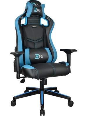 Zio Venom Serisi Mavi Profesyonel Oyuncu Koltuğu – Ergonomik Tasarım, Ayarlanabilir Bel ve Boyun Desteği