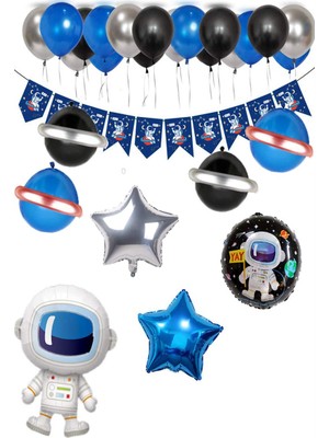 Partifabrik Uzay Temalı Balon Doğum Günü Seti