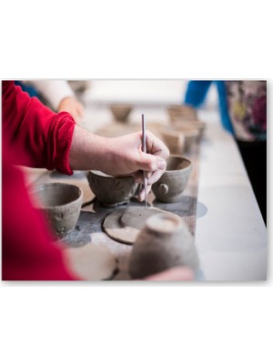 Caka Tablo Ahşap Tablo Toprak Fincan ve Tabak Yapımı