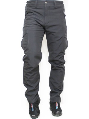 Mudwill Softshell Kargo Cepli Erkek Pantolon-Gri