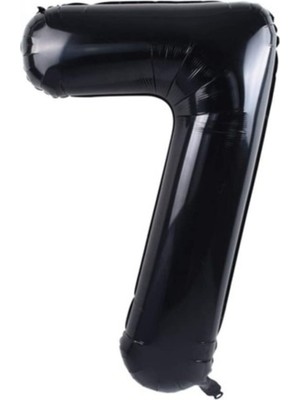 Rps Balon 7 Rakamı Siyah 100 cm Folyo Balon