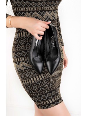 Gondol Hakiki Deri  Orta  Boy Topuk -Vdt.23