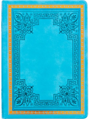 Victoria's Journals Vintage Old Book Defter Çizgili Turkuaz