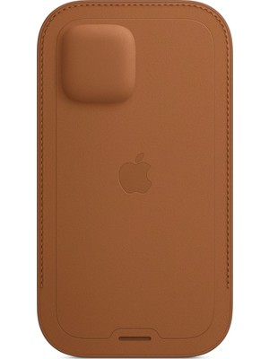 Apple iPhone 12 - 12 Pro Deri Zarf Kılıf MagSafe Klasik Kahve - MHYC3ZM/A