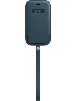 Apple iPhone 12 Mini Deri Zarf Kılıf MagSafe Baltık Mavisi - MHMQ3ZM/A