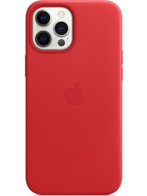Apple iPhone 12 Pro Max Deri Kılıf MagSafe Red - MHKJ3ZM/A