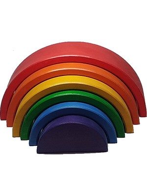 Kırt Kırt Ahşap Waldorf Gökkuşağı 6'lı Rainbow