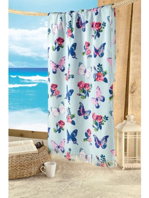 Maxstyle Butterflies Kadife Plaj Havlusu 70X160 cm
