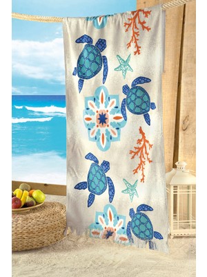 Maxstyle Caretta Kadife Plaj Havlusu 70X160 cm