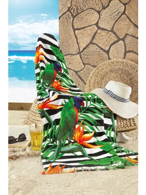 Maxstyle Parrot Kadife Plaj Havlusu 70X160 cm