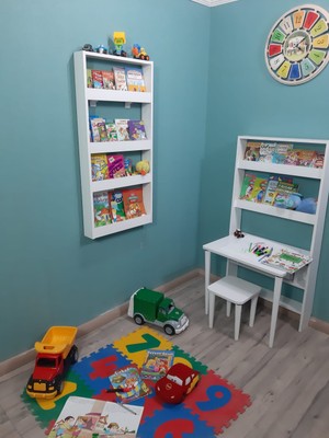 Mihenk Inci Montessori Kitaplık Çocuk Odası Kitaplığı 4 Raflı Mdf