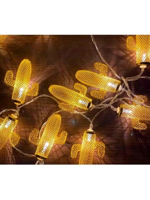 Hdmarketim KAKTÜS10'LU Dekoratif LED Lamba (2 Metre)