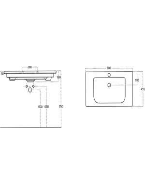 Sanovit Soft 80 cm Beyaz Lavabo PY13080