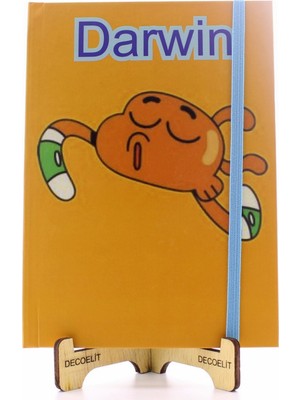 Deco Elit Lastikli Noktalı Sert Kapak Darwin ve Gumball Defter