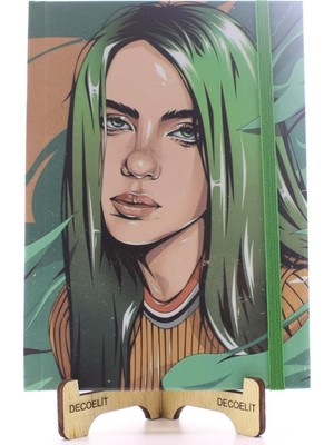 Deco Elit Lastikli Çizgisiz Sert Kapak Bellie Eilish Defter