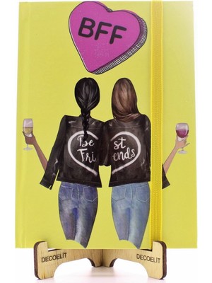 Deco Elit Lastikli Noktalı Sert Kapak Best Friend Defter