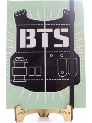 Deco Elit Lastikli Noktalı Sert Kapak Bts Defter