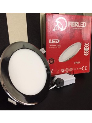 Ferled 12W Sıvaaltı LED Panel Spot - Krom Kasa- Günışığı