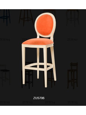 Bengi Yüksek Sandalye ZUS706 Oluklu Iskelet Oval Sırtlık