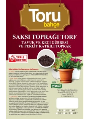 Ahşap Sepeti Saksı ve Bahçe Toprağı Torf Tavuk Keçi Gübreli ve Perlit Katkılı Toprak 10 Lt