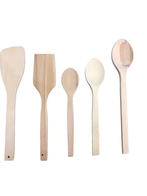 Era Ahşap Tahta Kaşık-Spatula 5 Çeşit